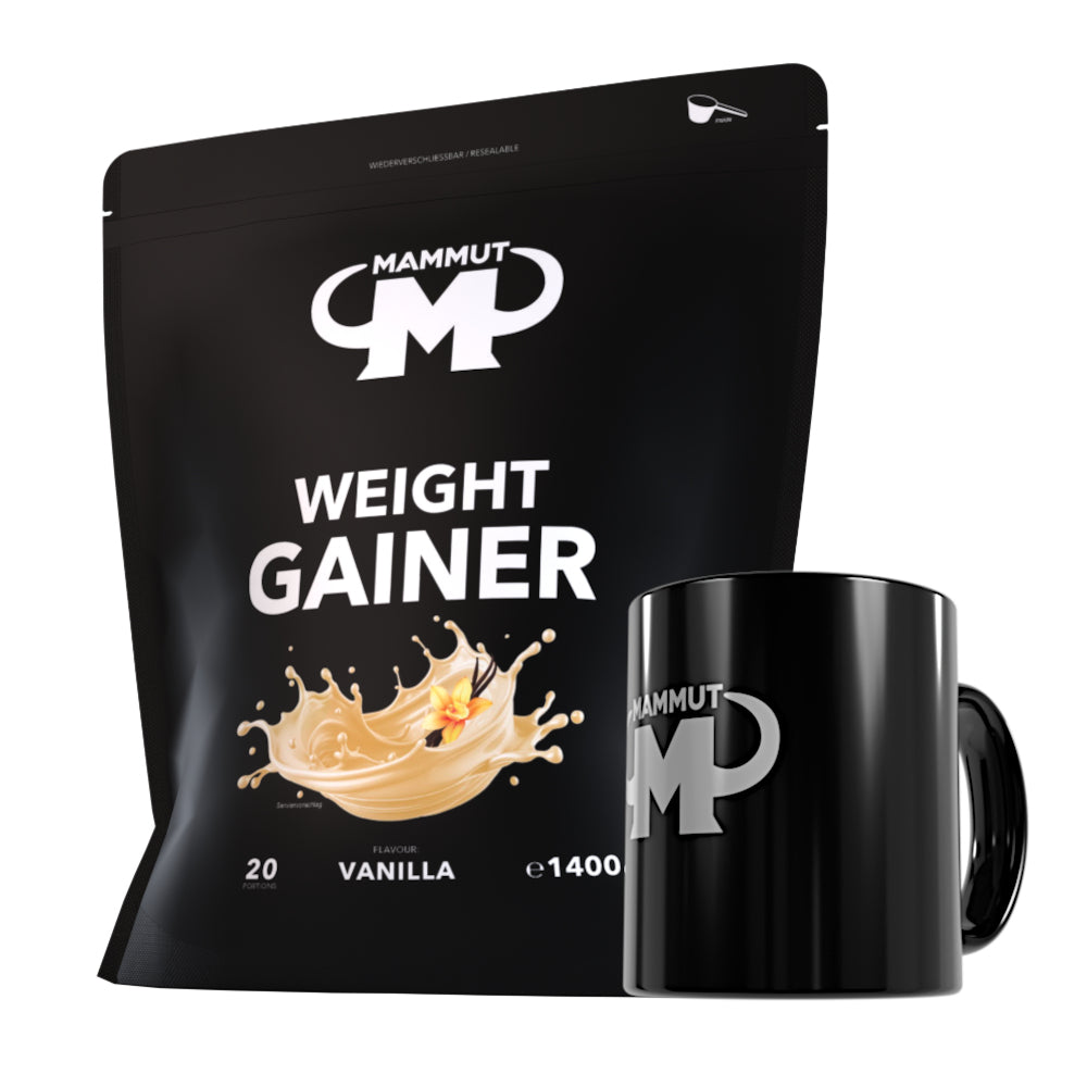 Weight Gainer Crash 5000 - Vanilla - 1400 g Beutel + Keramik Tasse#geschmack_vanilla