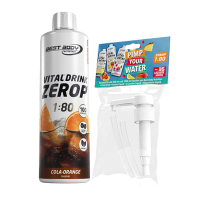 Vital Drink Zerop - Cola Orange - 0,5 L + Dosierpumpe#geschmack_cola-orange