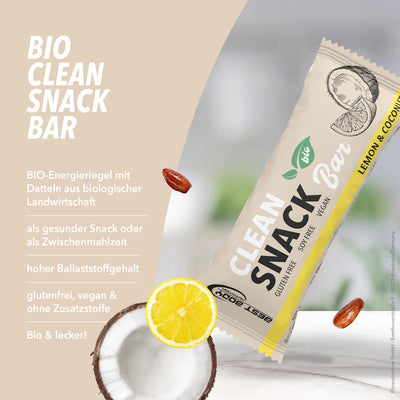 Bio Clean Snack Bar - Lemon & Coconut - 50 g Riegel#geschmack_lemon-coconut