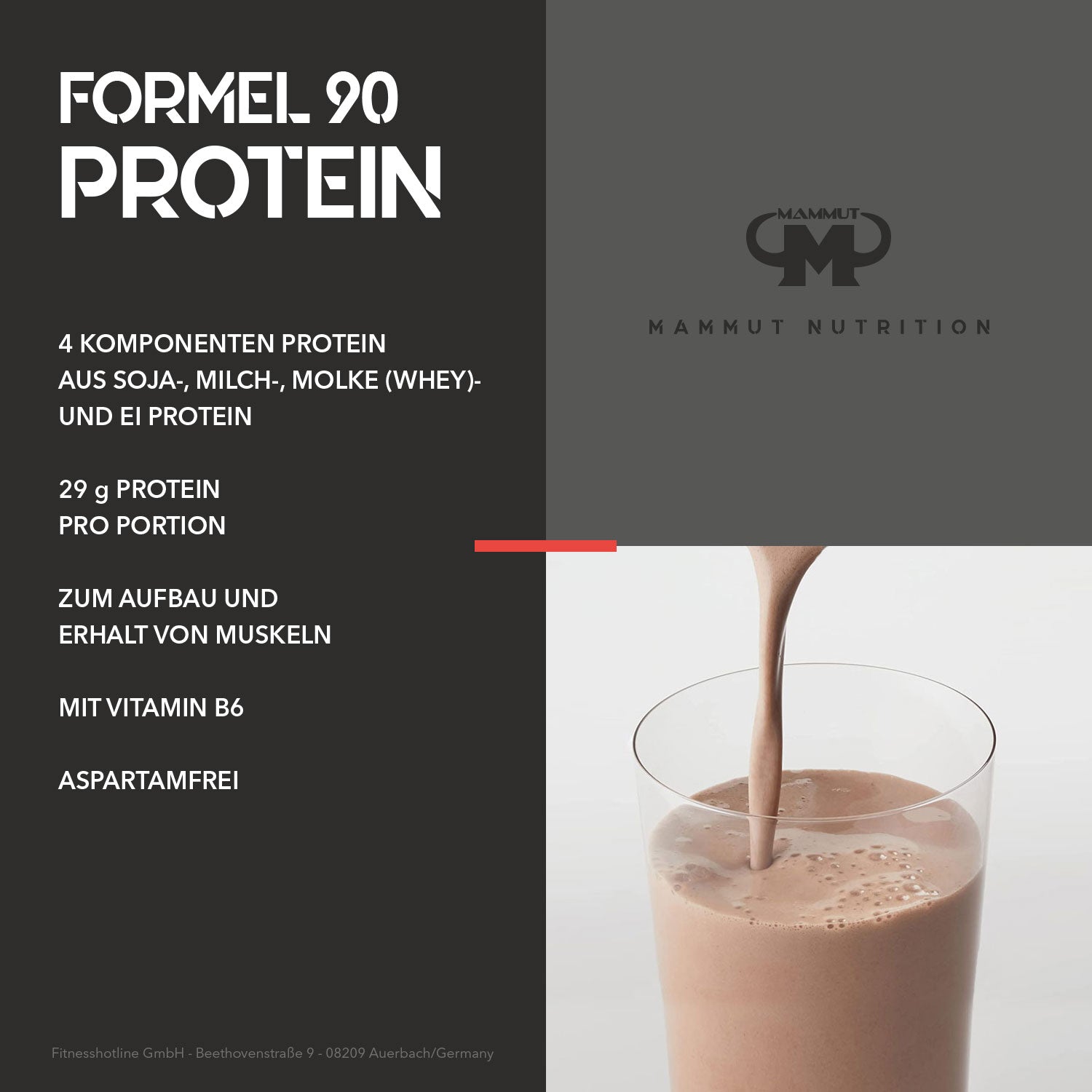 Formel 90 Protein - Chocolate - 460 g Dose + Shaker#geschmack_schoko