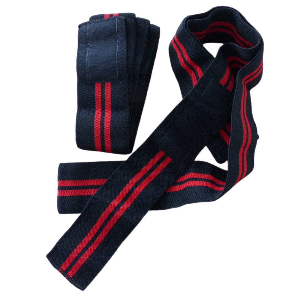 Kniebandagen - schwarz/rot - Paar#_