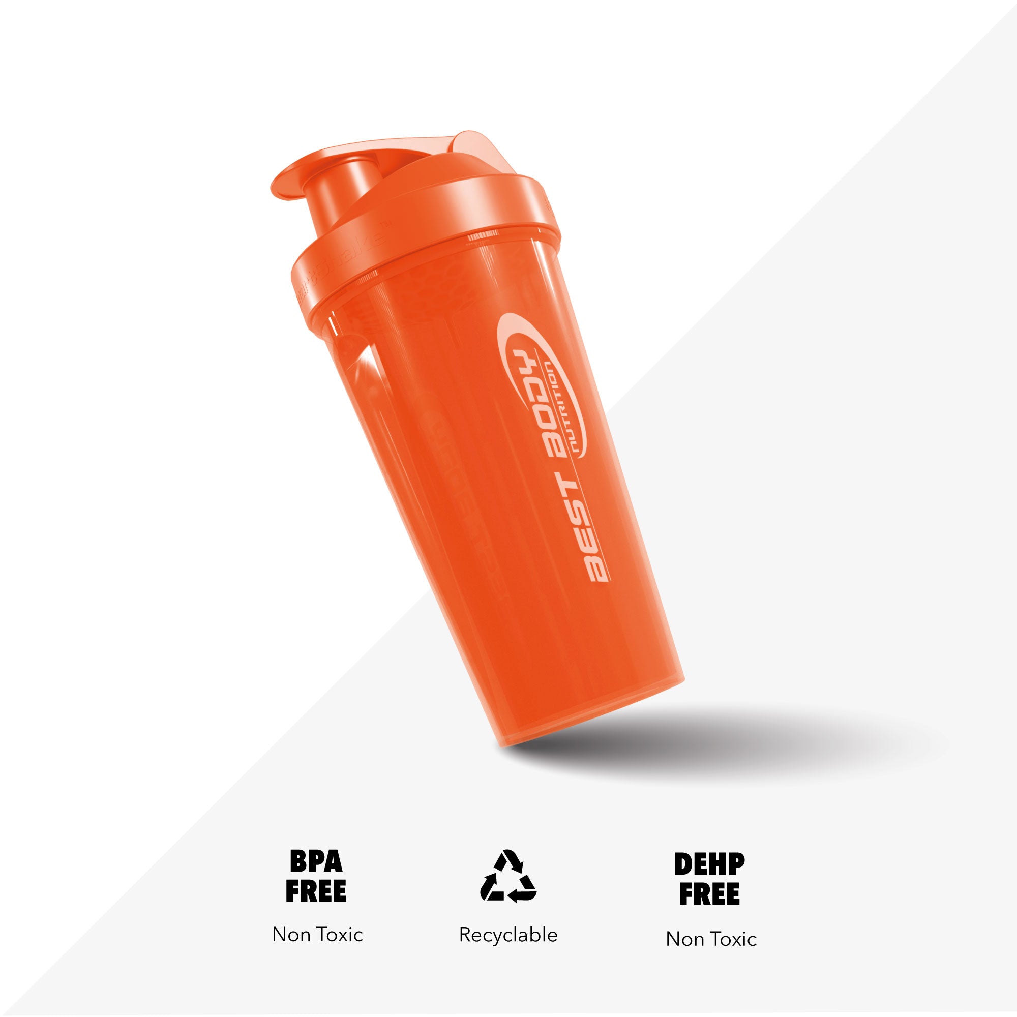 Eiweiß Shaker - orange - Design Best Body Nutrition - Stück#farbe_orange