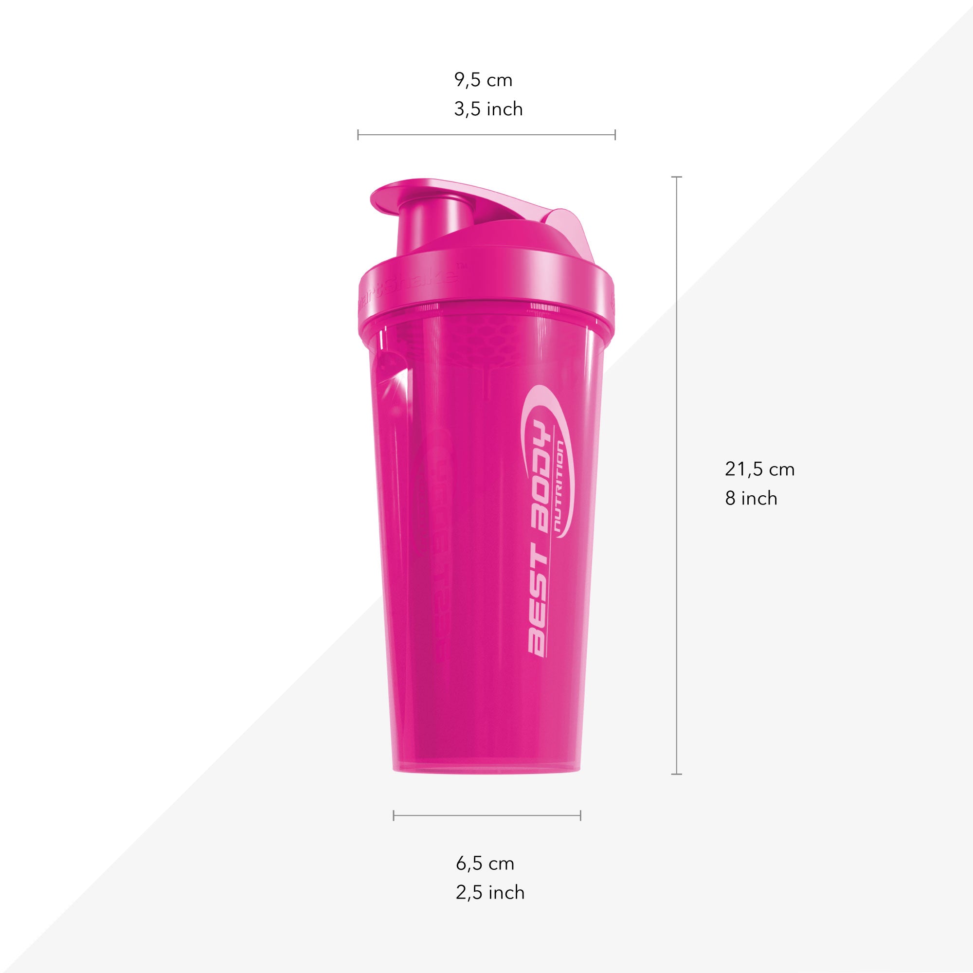 Eiweiß Shaker - pink - Design Best Body Nutrition - Stück#farbe_pink