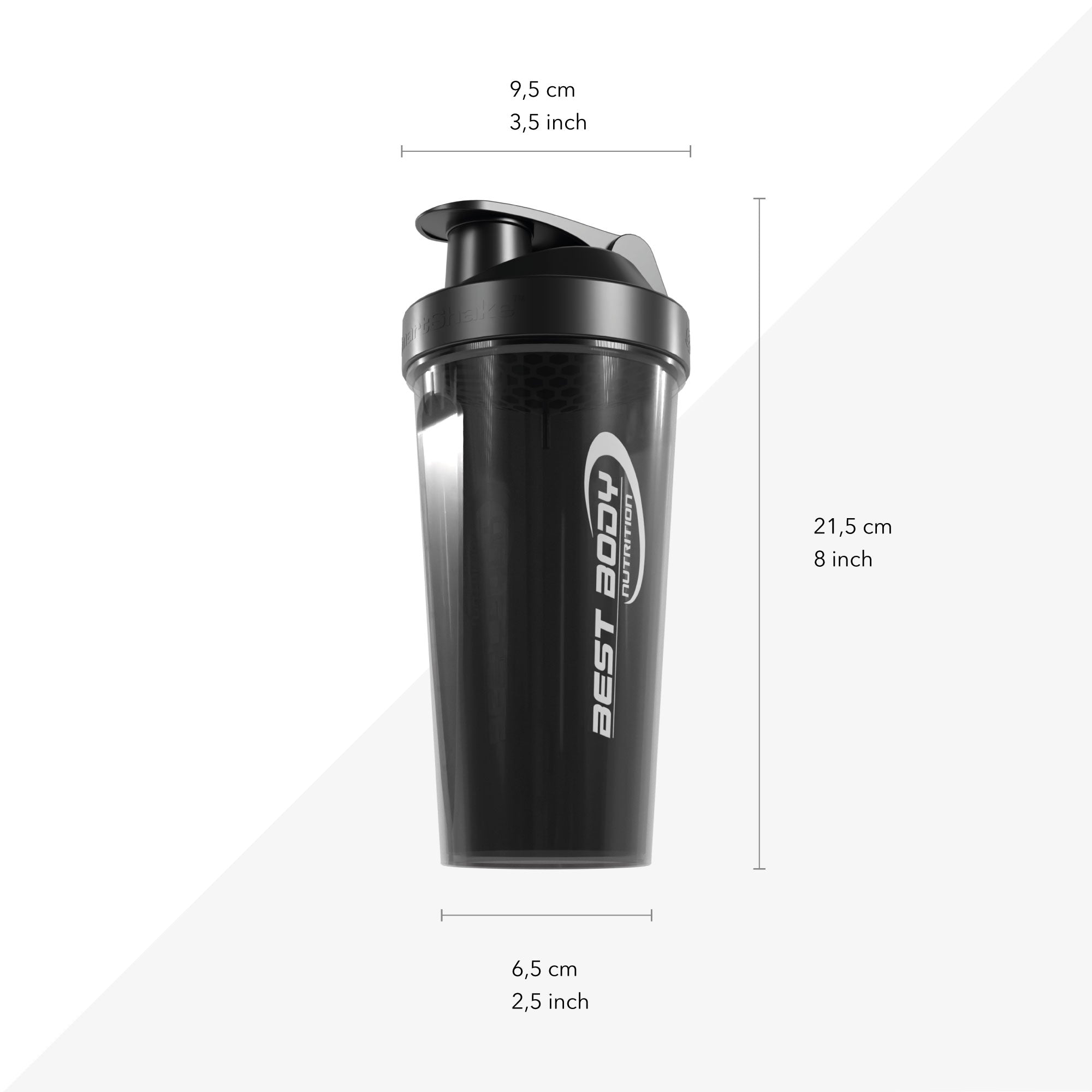 Eiweiß Shaker - schwarz - Design Best Body Nutrition - Stück#farbe_schwarz