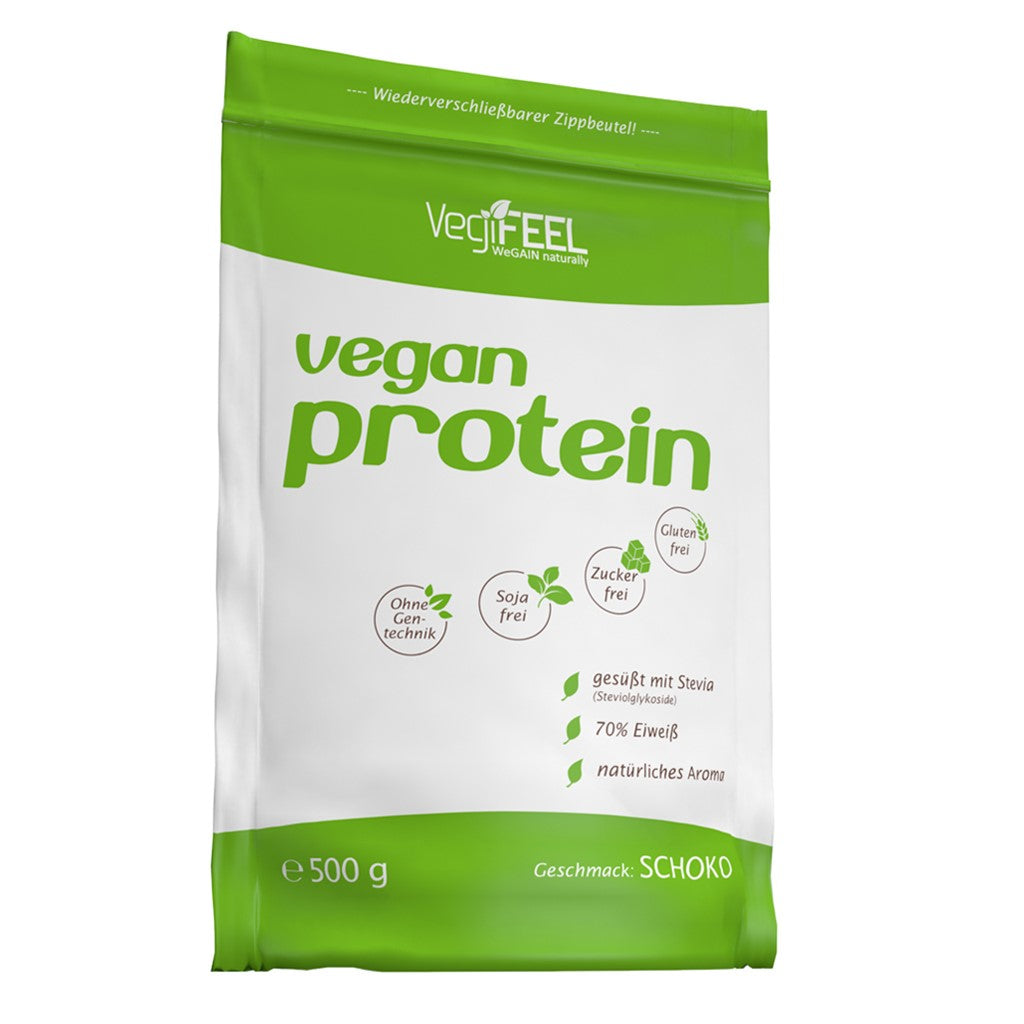 Vegan Protein - Schoko - 500 g Zipp-Beutel#geschmack_schoko