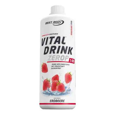 Vital Drink Zerop - Erdbeere - 1000 ml Flasche#geschmack_erdbeere