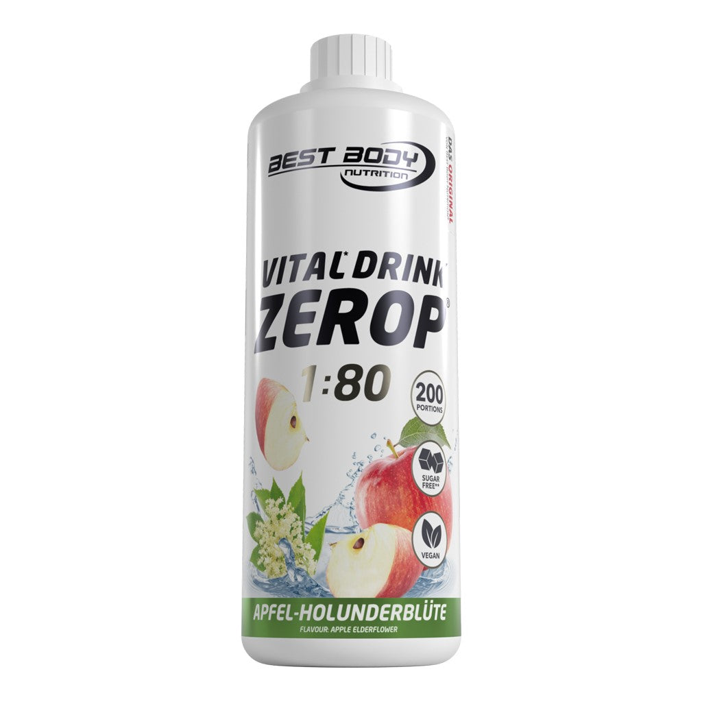 Vital Drink Zerop - Apfel Holunderblüte - 1000 ml Flasche#geschmack_apfel-holunderbl-te