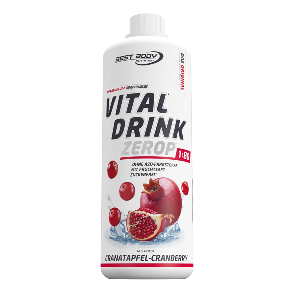 Vital Drink Zerop - Granatapfel Cranberry - 1000 ml Flasche#geschmack_granatapfel-cranberry