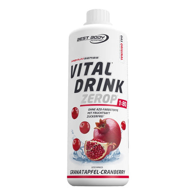 Vital Drink Zerop - Granatapfel Cranberry - 1000 ml Flasche