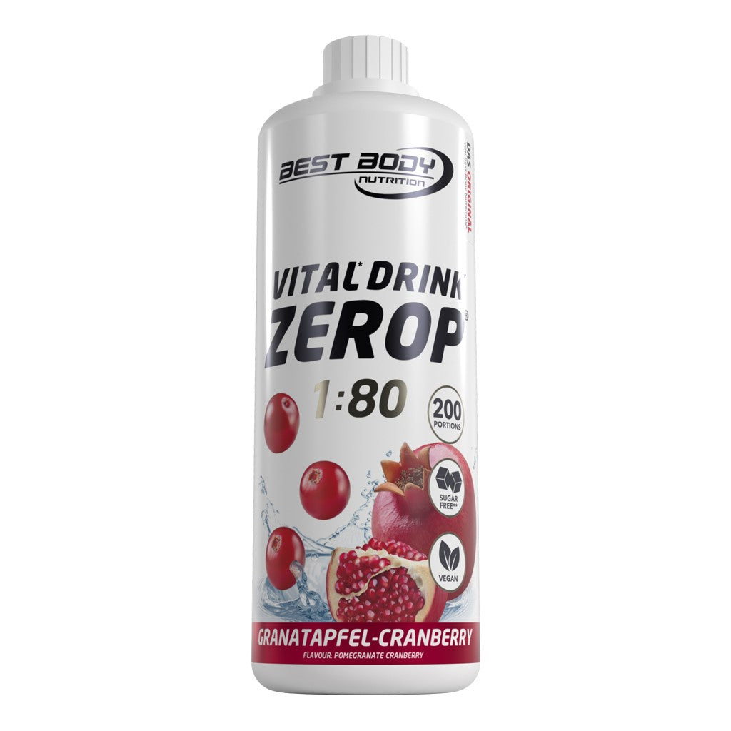 Vital Drink Zerop - Granatapfel Cranberry - 1000 ml Flasche#geschmack_granatapfel-cranberry
