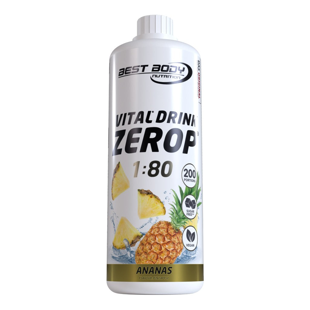 Vital Drink Zerop - Ananas - 1000 ml Flasche#geschmack_ananas