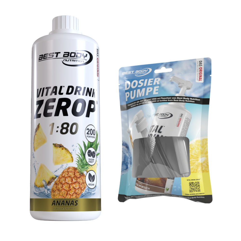 Vital Drink Zerop - Ananas - 1 L + Dosierpumpe#geschmack_ananas