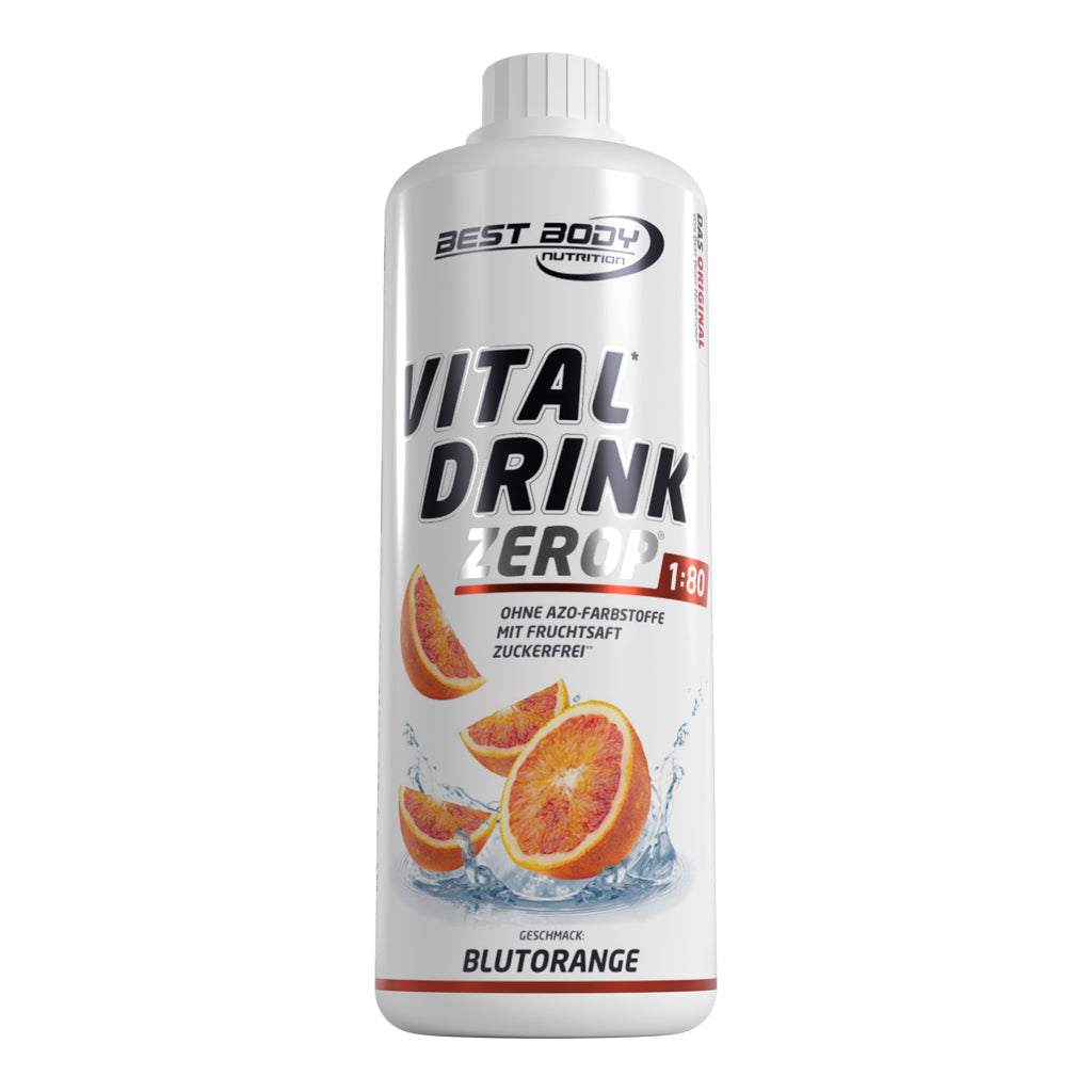 Vital Drink Zerop - Blutorange - 1000 ml Flasche#geschmack_blutorange