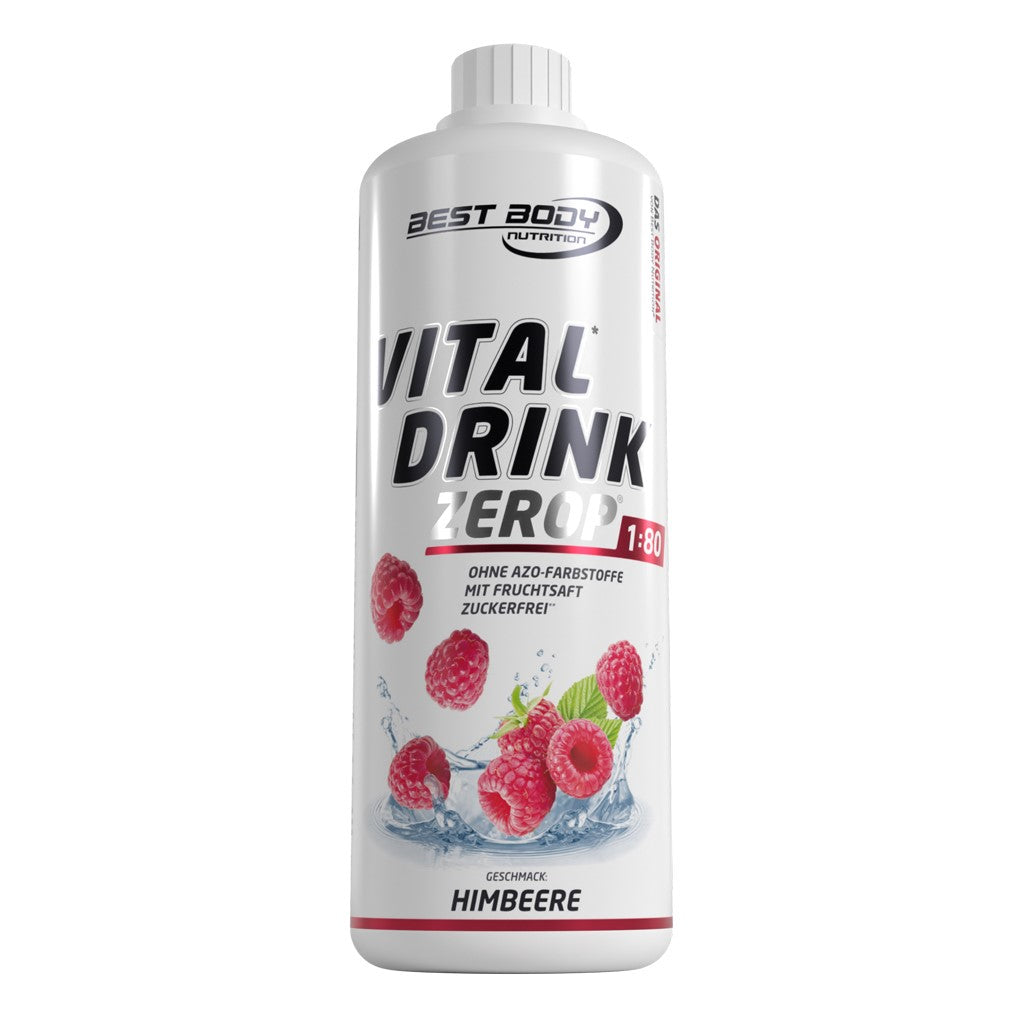 Vital Drink Zerop - Himbeere - 1000 ml Flasche#geschmack_himbeere