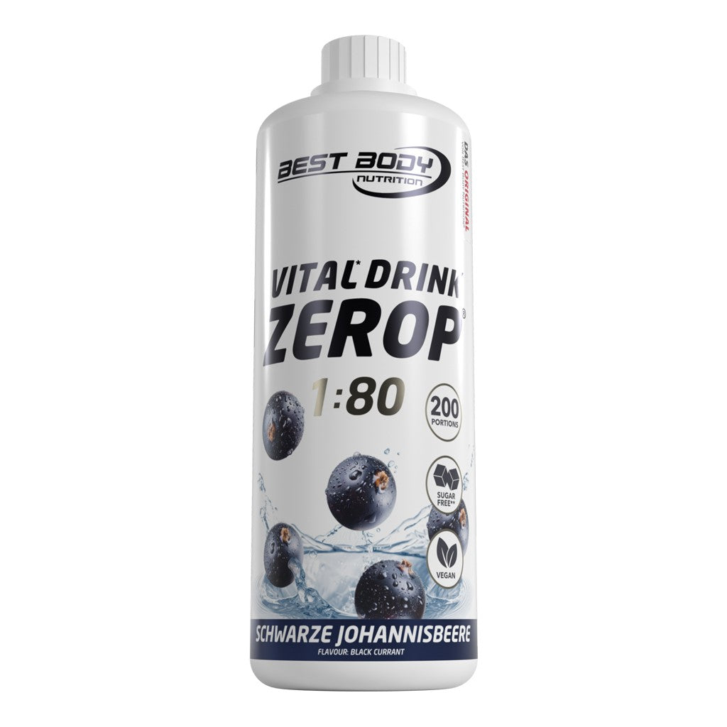 Vital Drink Zerop - Schwarze Johannisbeere - 1000 ml Flasche#geschmack_schwarze-johannisbeere