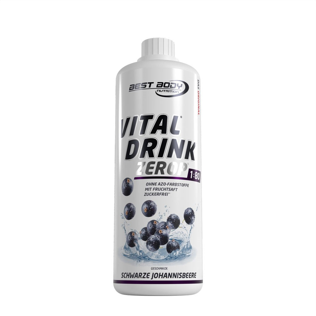 Vital Drink Zerop - Schwarze Johannisbeere - 1000 ml Flasche#geschmack_schwarze-johannisbeere