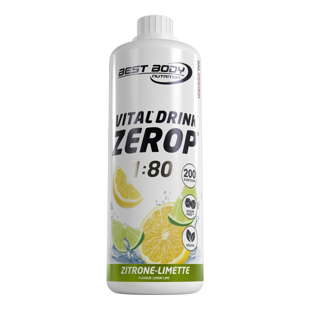 Vital Drink Zerop - Zitrone Limette - 1000 ml Flasche#geschmack_zitrone-limette