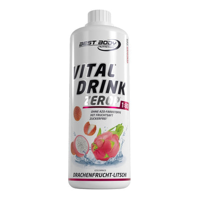 Vital Drink Zerop - Drachenfrucht Litschi - 1000 ml Flasche#geschmack_drachenfrucht-litschi