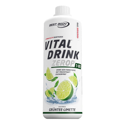 Vital Drink Zerop - Grüntee Limette - 1000 ml Flasche#geschmack_gr-ntee-limette