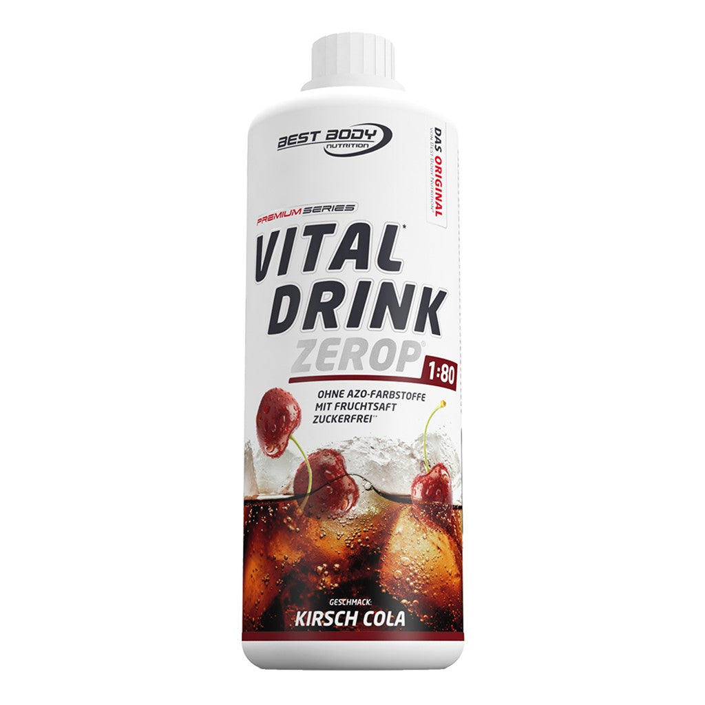 Vital Drink Zerop - Kirsch Cola - 1000 ml Flasche
