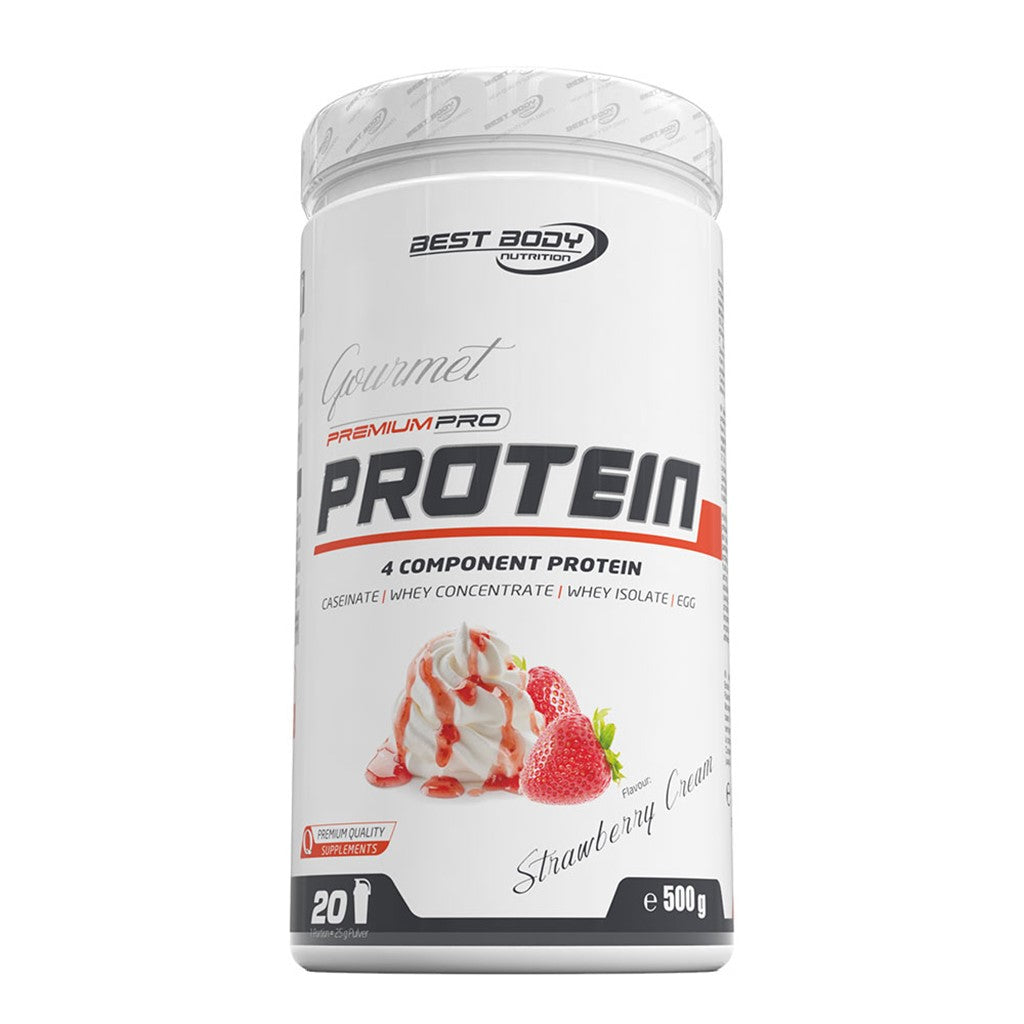 Gourmet Premium Pro Protein - Strawberry Cream - 500 g Dose#geschmack_strawberry-cream