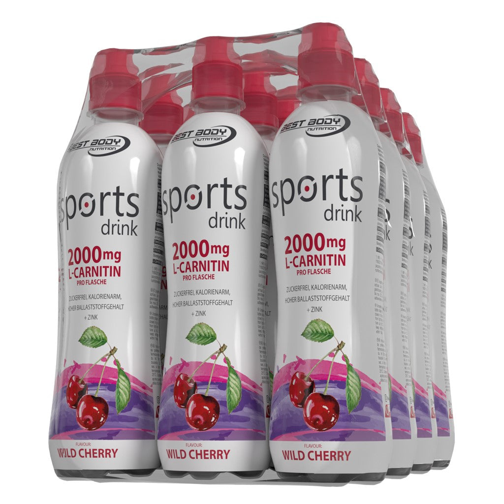 Sports Drink mit L-Carnitin - RTD - Wild Cherry - 500 ml PET Flasche#geschmack_wild-cherry