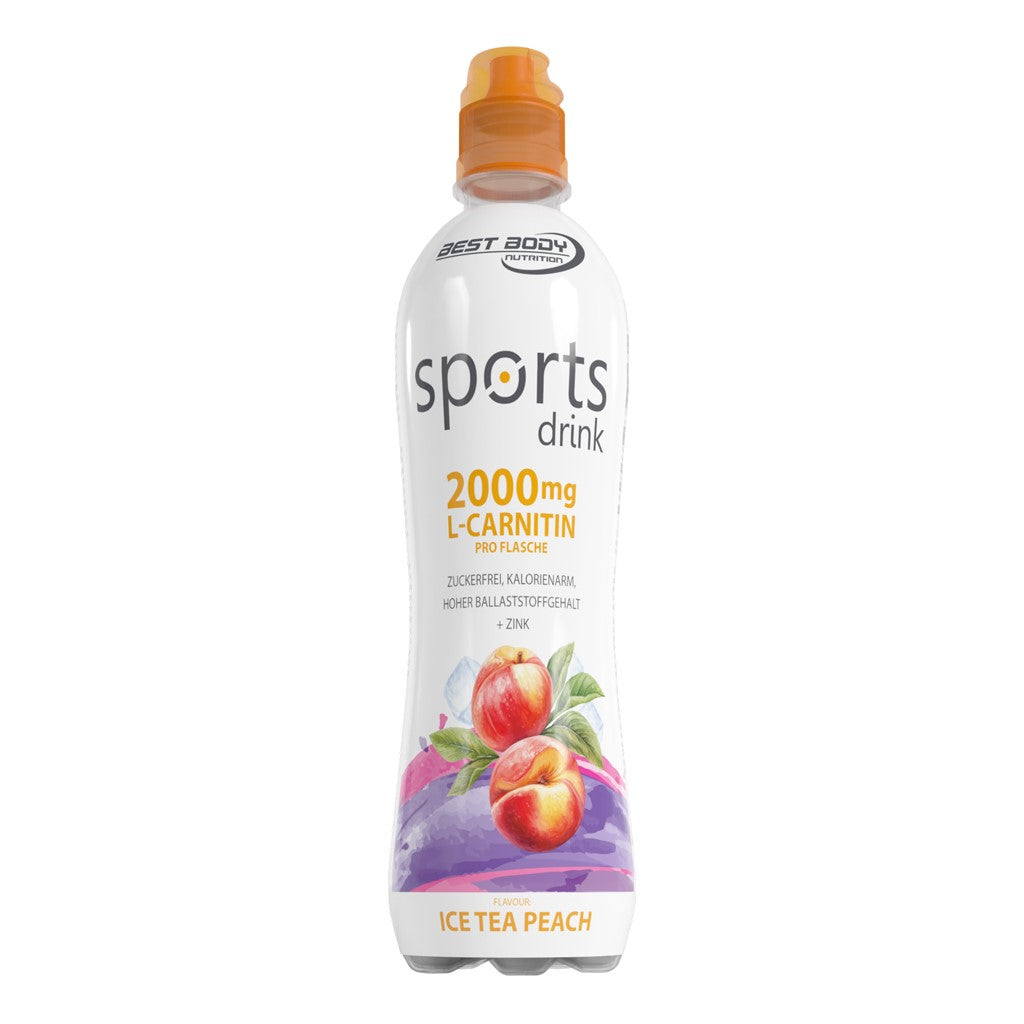 Sports Drink mit L-Carnitin - RTD - Ice Tea Peach - 500 ml PET Flasche#geschmack_ice-tea-peach