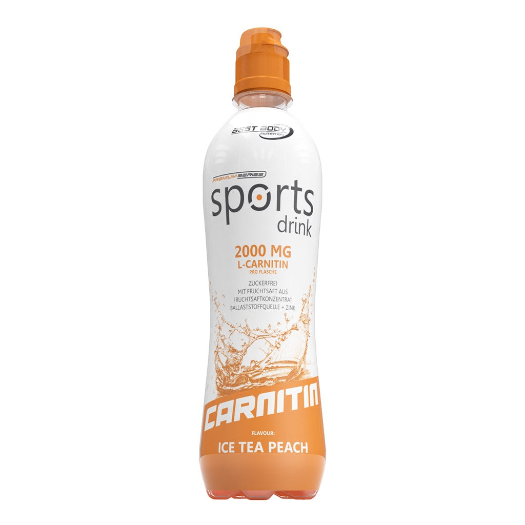 Sports Drink mit L-Carnitin - RTD - Ice Tea Peach - 500 ml PET Flasche#geschmack_ice-tea-peach