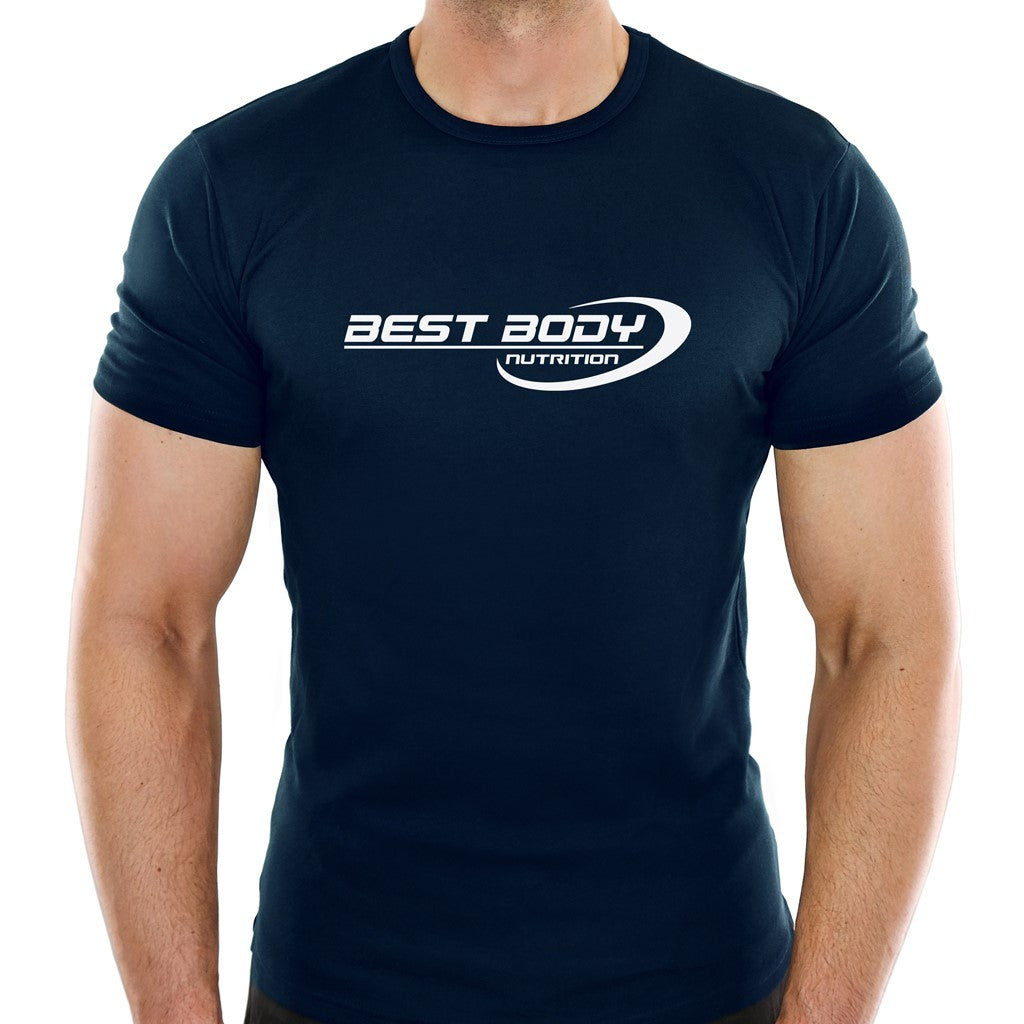 T-Shirt - Aufdruck Best Body Nutrition - navy - M - Stück#gr--e_m