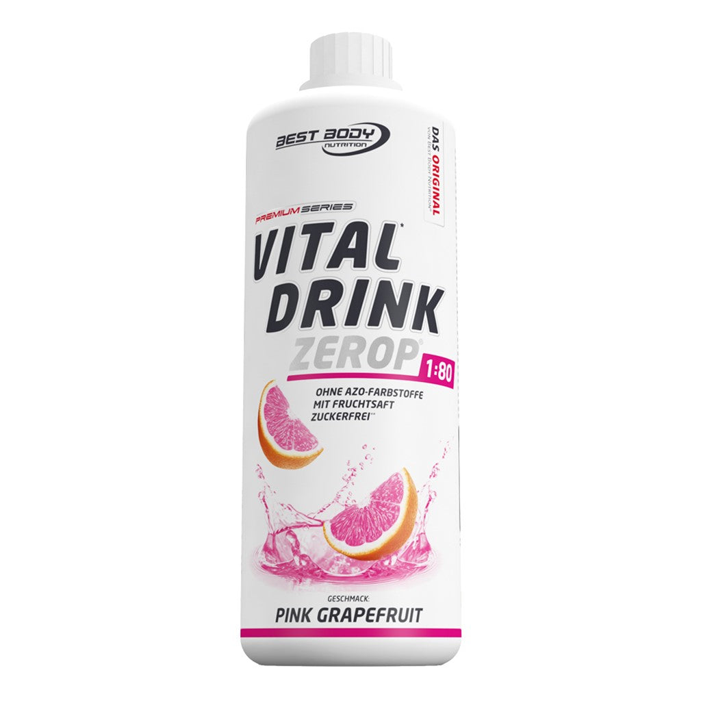Vital Drink Zerop - Pink Grapefruit - 1000 ml Flasche
