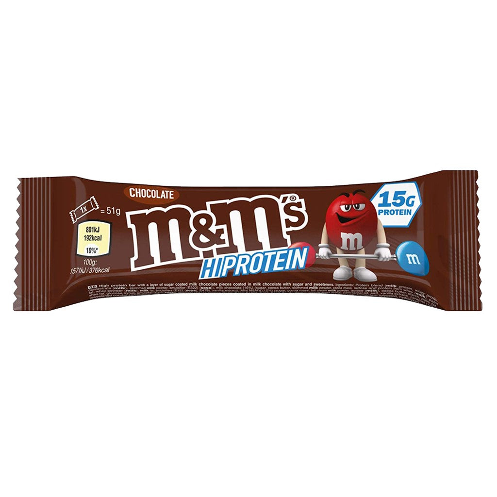 M&M´s HIPROTEIN Bar - Chocolate - 51 g Riegel#geschmack_chocolate