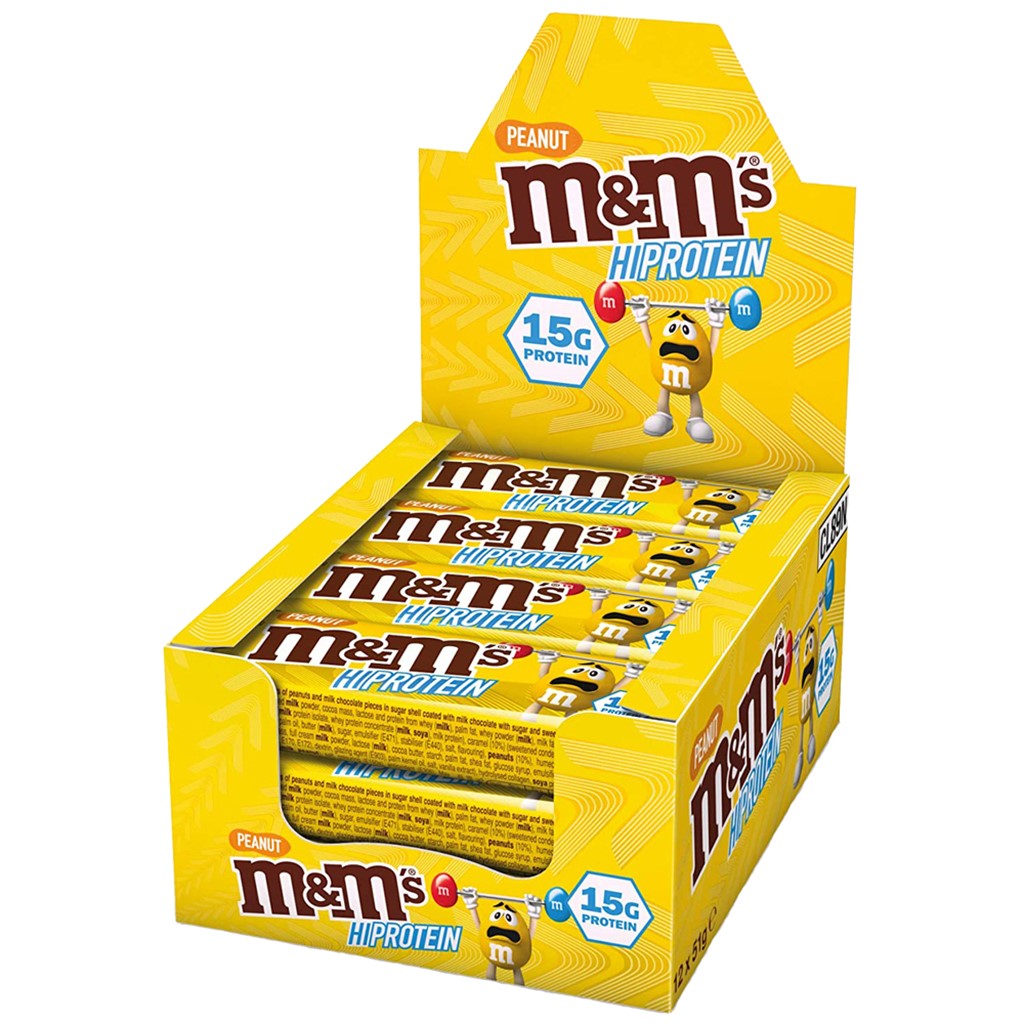 M&M´s HIPROTEIN Bar - Peanut - 51 g Riegel#geschmack_peanut