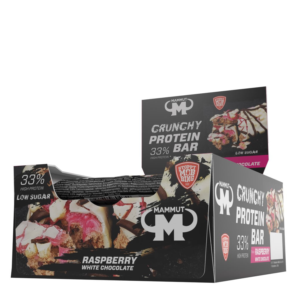 Crunchy Protein Bar - Raspberry White Chocolate - 45 g Riegel#geschmack_raspberry-white-chocolate