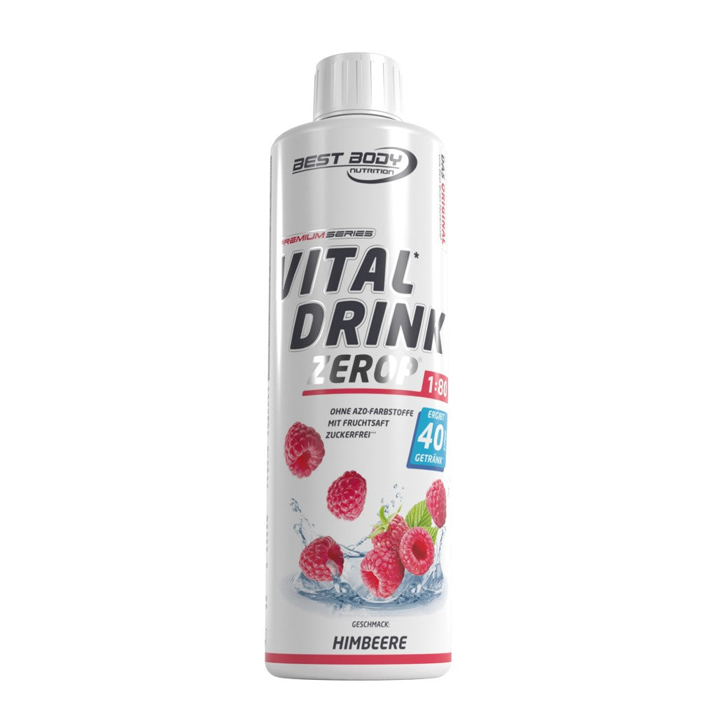 Vital Drink Zerop - Himbeere - 500 ml Flasche#geschmack_himbeere