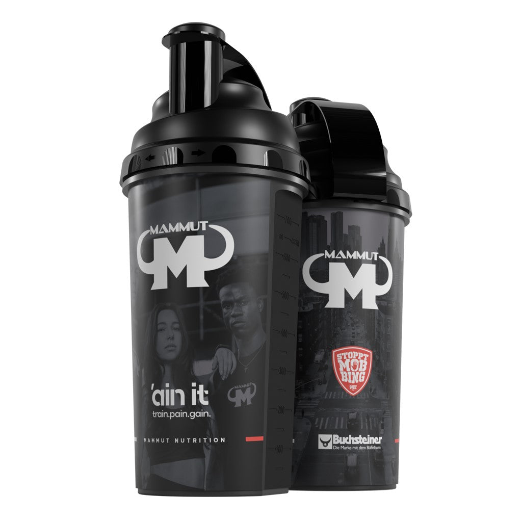 Eiweiß Shaker - schwarz Special Edition - Design Mammut - Stück#farbe_schwarz-special-edition