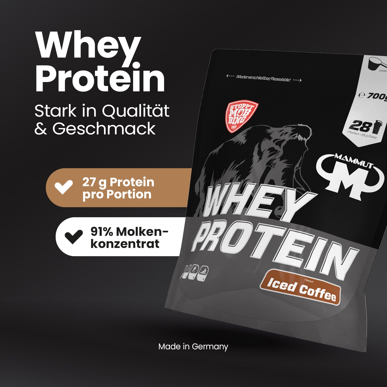 Whey Protein - Iced Coffee - 700g Zipp-Beutel#geschmack_iced-coffee