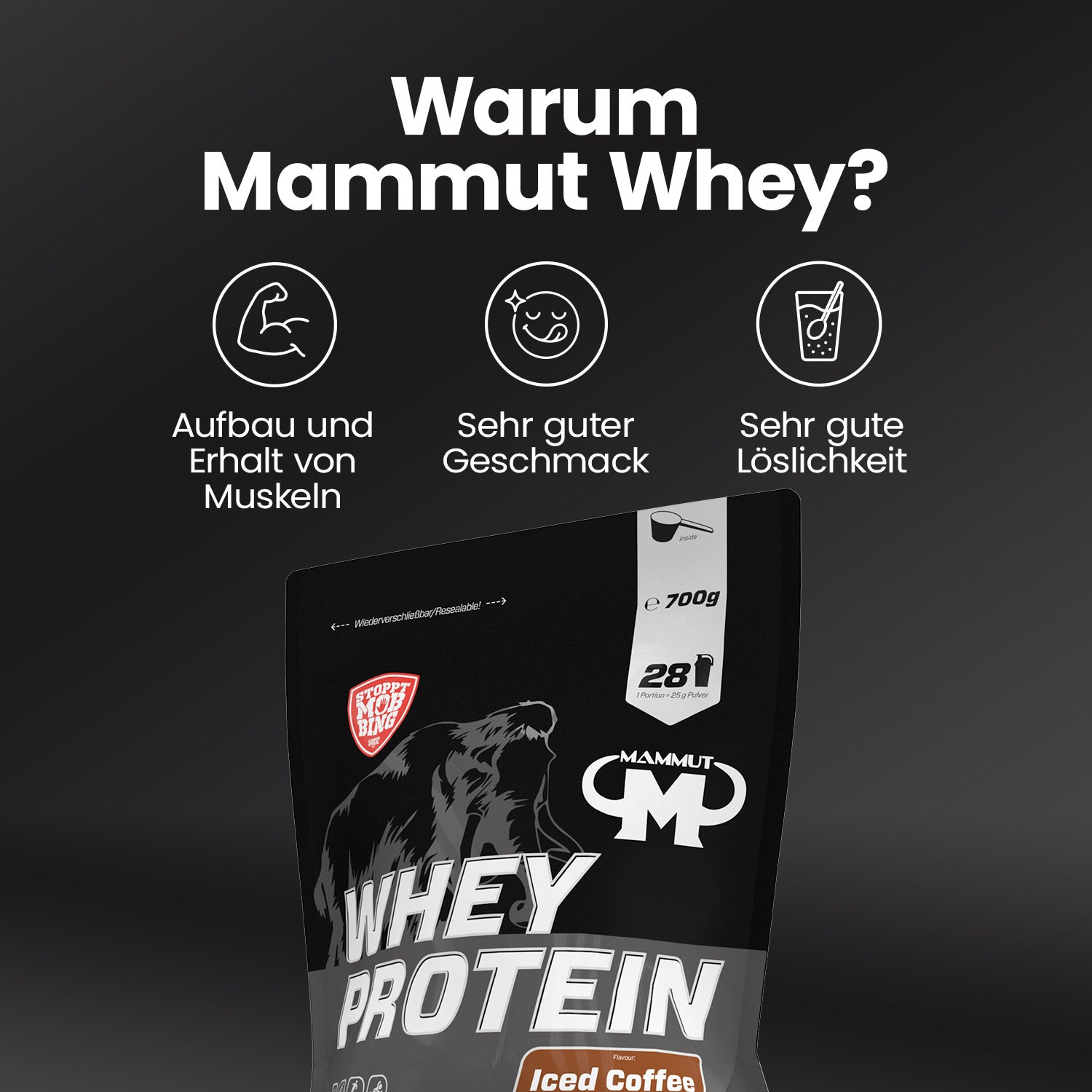 Whey Protein - Iced Coffee - 700g Zipp-Beutel#geschmack_iced-coffee