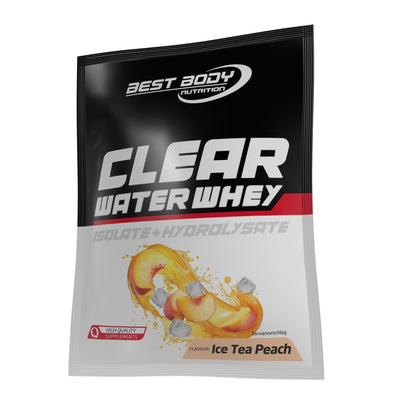 Clear Water Whey Isolate + Hydrolysate - Ice Tea Peach - 30 g Portionsbeutel#geschmack_ice-tea-peach