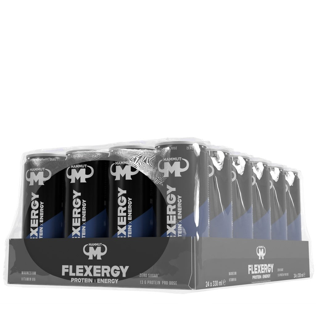 Flexergy - Protein Energy Drink - RTD - Blueberry - 330 ml Dose - MHD 08/25#geschmack_blueberry