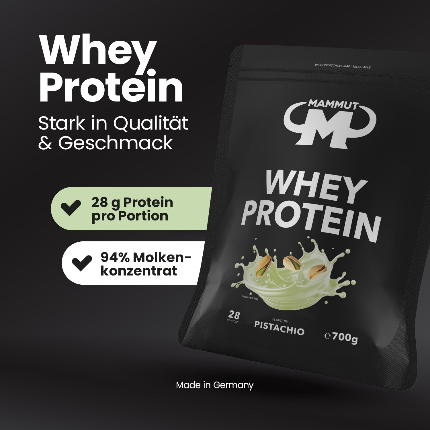 Whey Protein - Pistachio - 700 g Zipp-Beutel#geschmack_pistachio