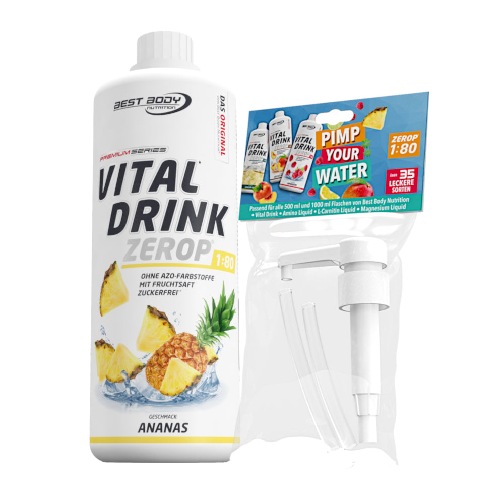 Vital Drink Zerop - Ananas - 1 L + Dosierpumpe
