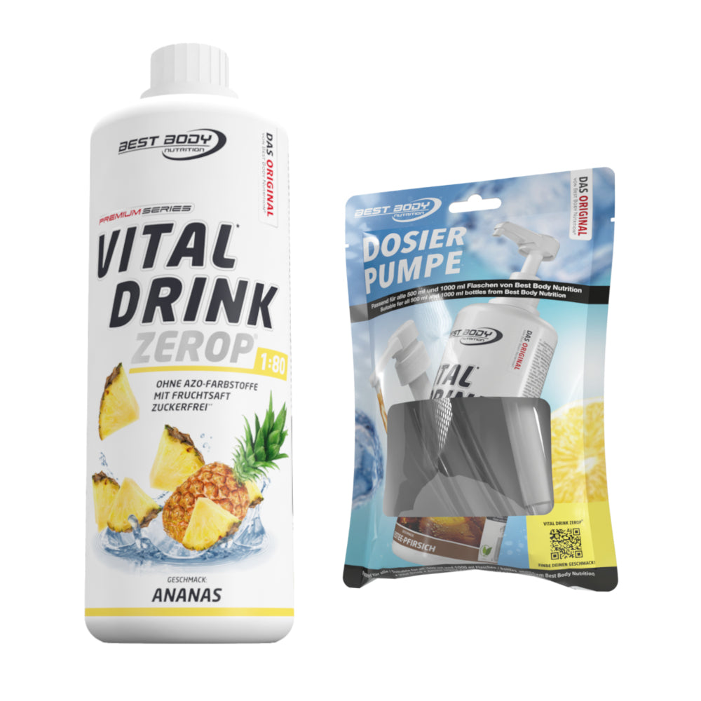 Vital Drink Zerop - Ananas - 1 L + Dosierpumpe#geschmack_ananas