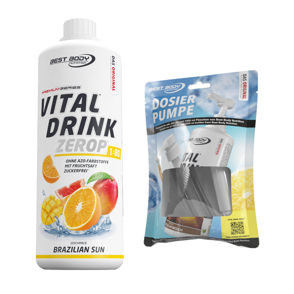 Vital Drink Zerop - Brazilian Sun - 1 L + Dosierpumpe#geschmack_brazilian-sun