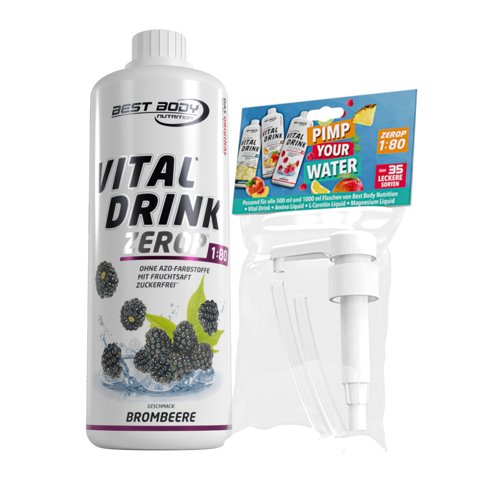 Vital Drink Zerop - Brombeere - 1 L + Dosierpumpe#geschmack_brombeere