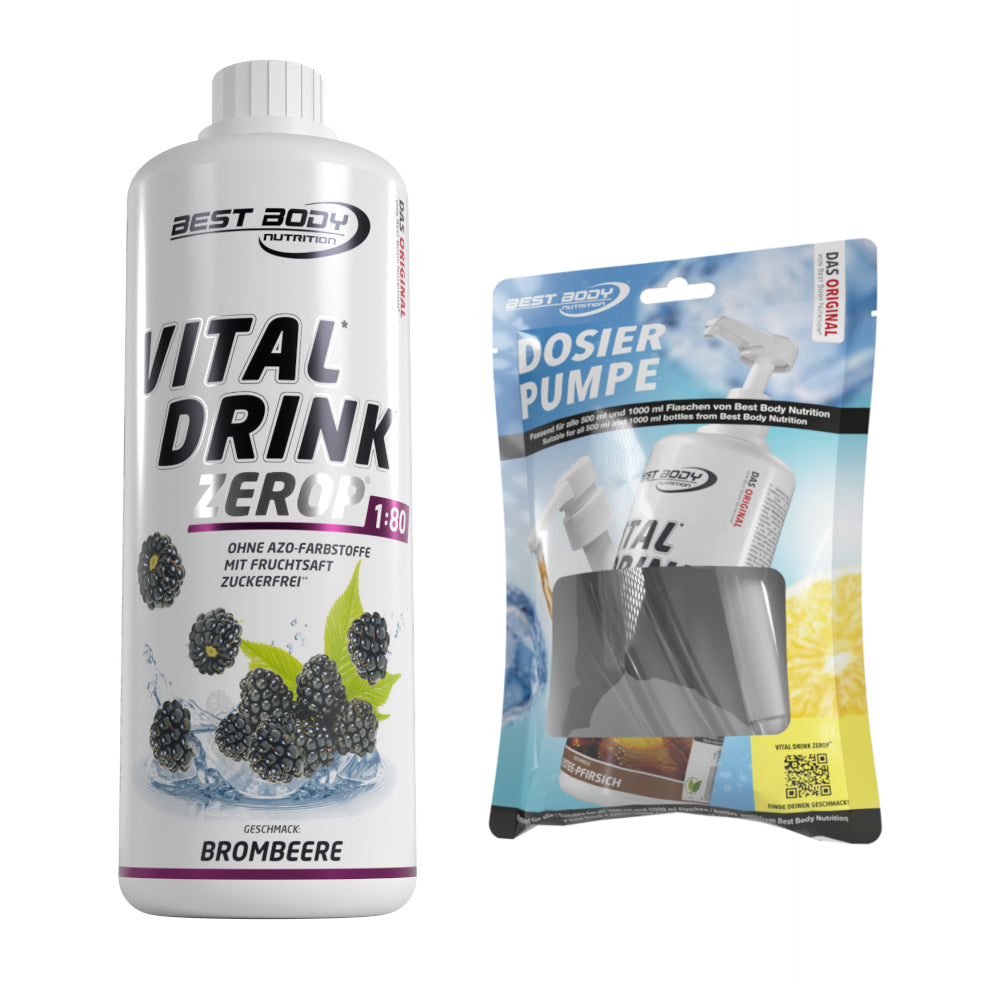 Vital Drink Zerop - Brombeere - 1 L + Dosierpumpe#geschmack_brombeere