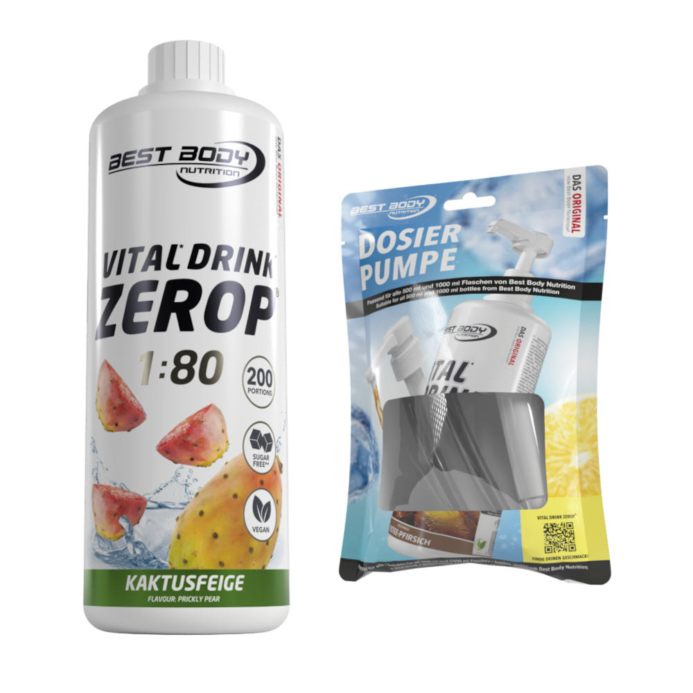 Vital Drink Zerop - Kaktusfeige - 1 L + Dosierpumpe#geschmack_kaktusfeige