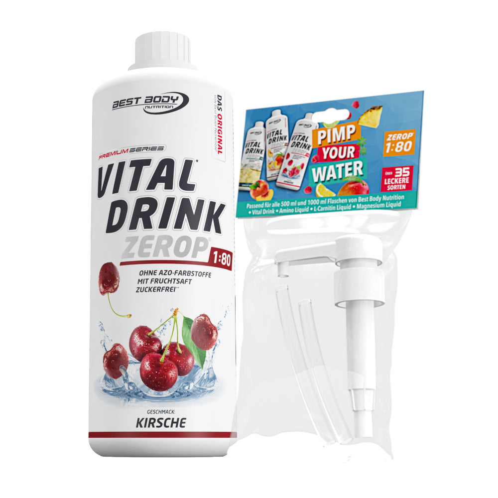 Vital Drink Zerop - Kirsche - 1 L + Dosierpumpe