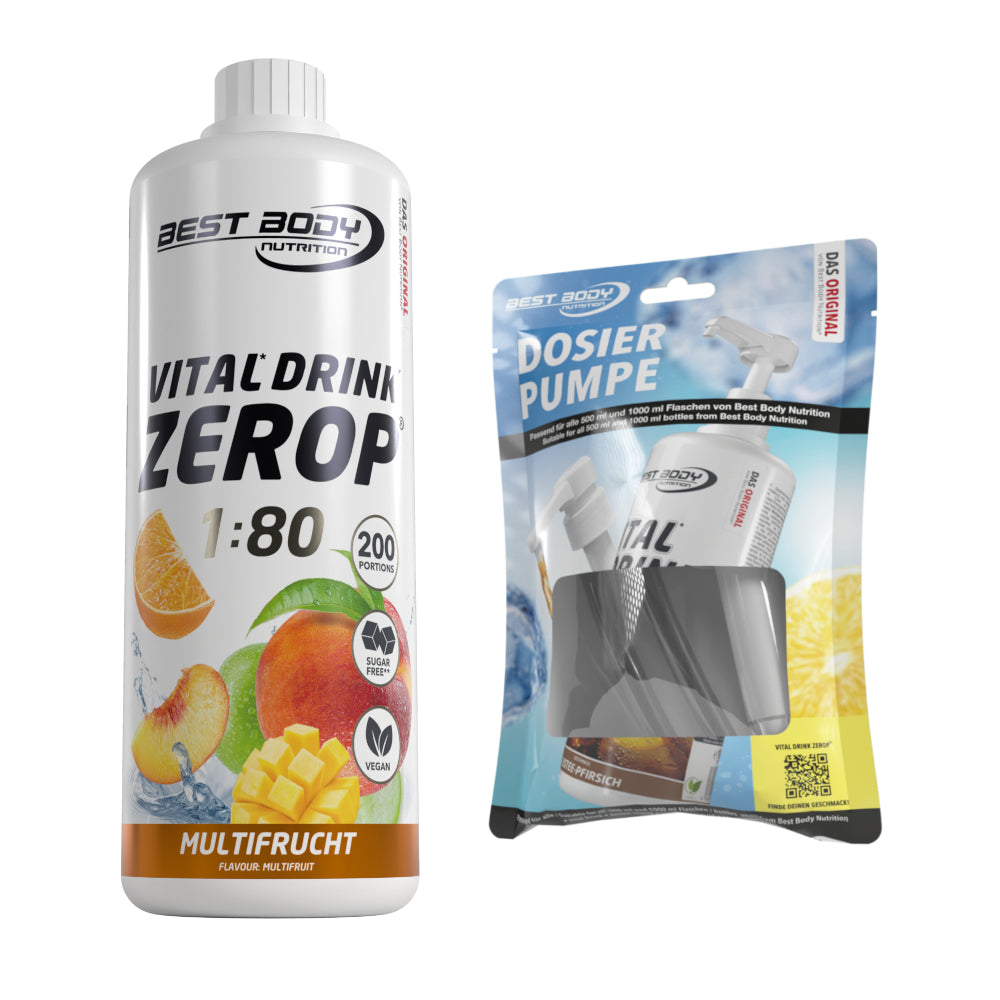 Vital Drink Zerop - Multifrucht - 1 L + Dosierpumpe#geschmack_multifrucht