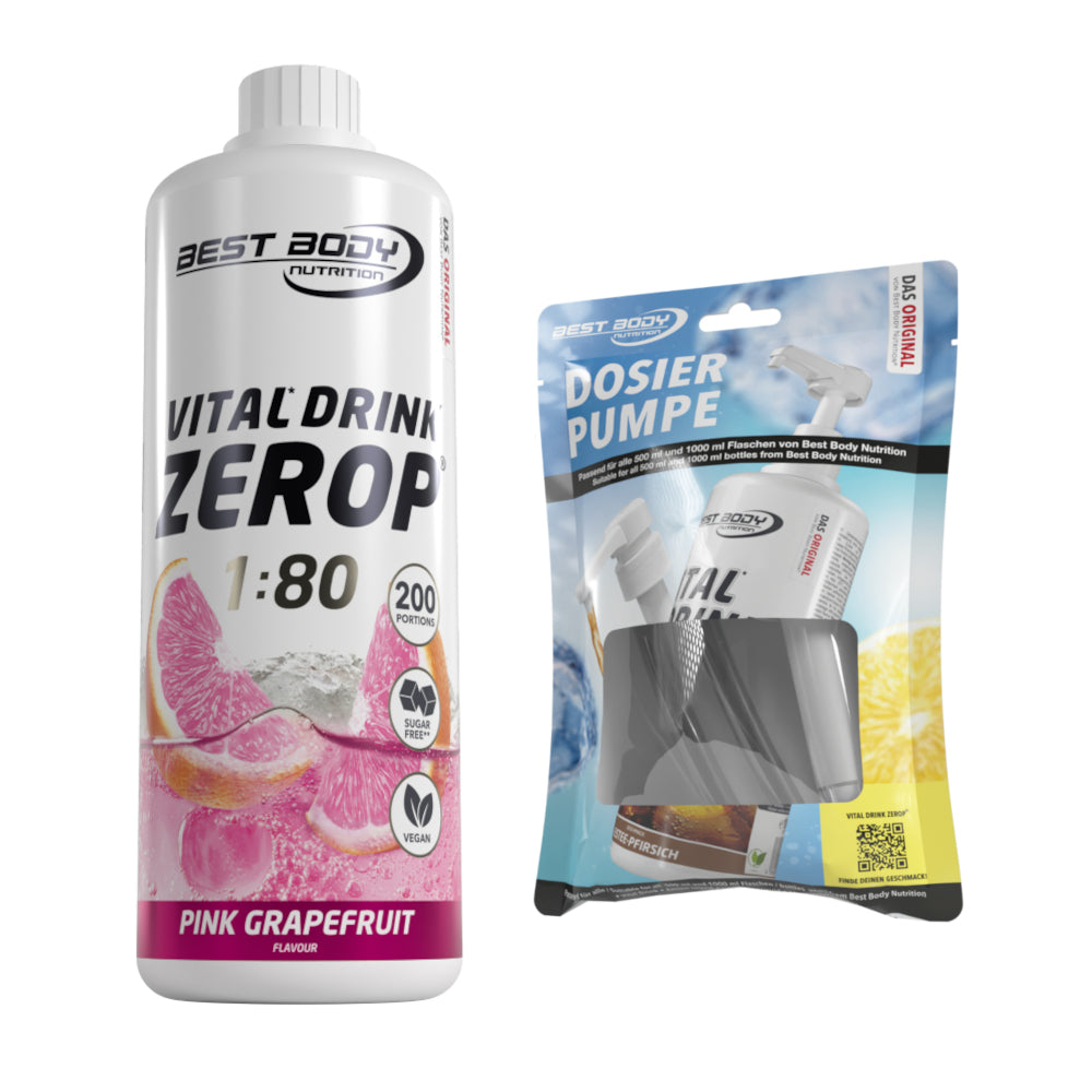 Vital Drink Zerop - Pink Grapefruit - 1 L + Dosierpumpe#geschmack_pink-grapefruit