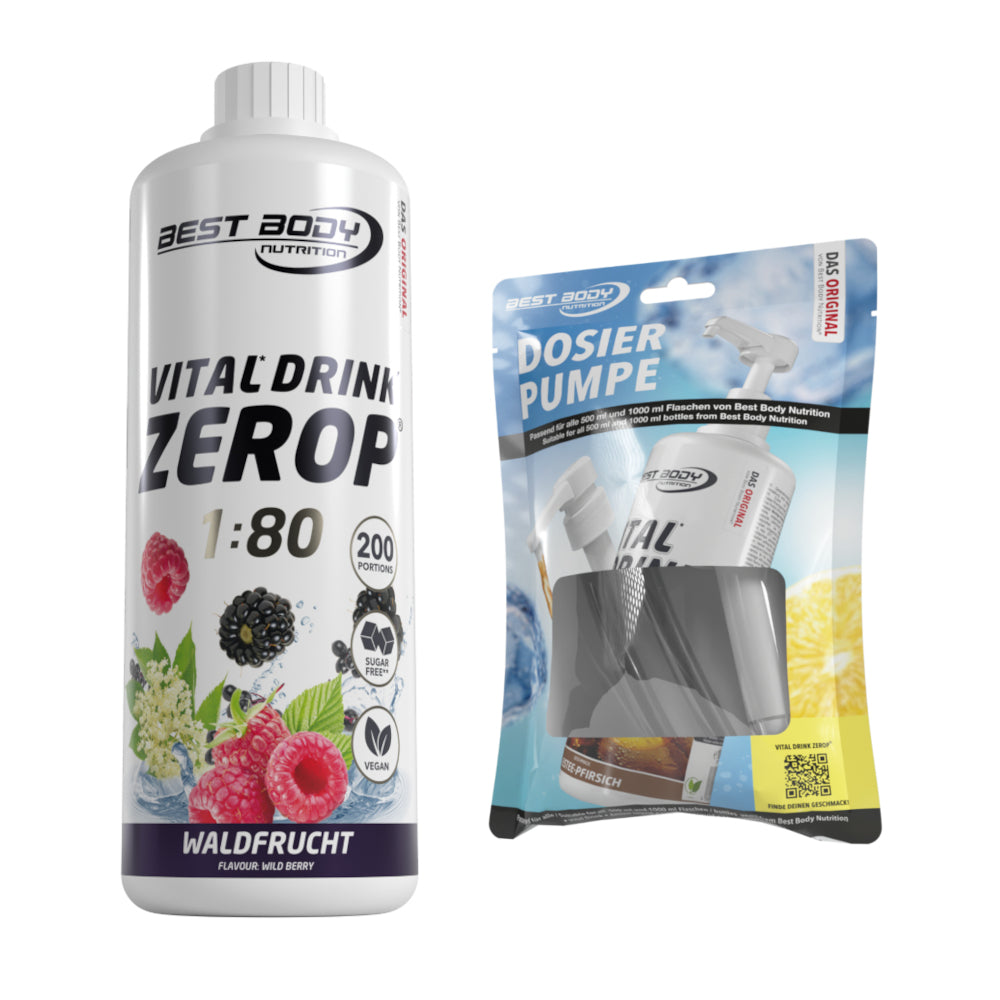 Vital Drink Zerop - Waldfrucht - 1 L + Dosierpumpe#geschmack_waldfrucht